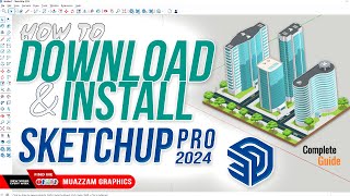 How to Download and Install SketchUp Pro 2024  Complete Guide in UrduHindi [upl. by Acinorahs]