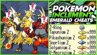 Pokemon Inclement Emerald 113 Working Cheat Codes 2022  Z Crystals Cheat  Part 3 [upl. by Nuncia519]