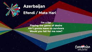 Efendi  Mata Hari Azerbaijan Karaoke Version Eurovision 2021 [upl. by Hawk]