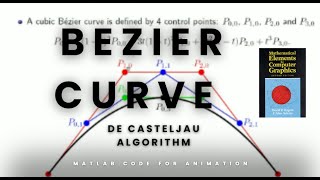 How to plot the Bezier curve using De Casteljau Algorithm using Matlab Animated code  IIT KGP [upl. by Revned571]