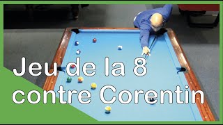 Match de billard américain au jeu de la 8 contre Corentin 27 février [upl. by Gatias310]