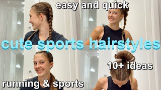 RUNNING HAIRSTYLES  cute and easy hairstyles for sports and working out [upl. by Nehgem]