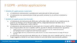 Il nuovo Regolamento Europeo in materia di protezione dei dati personali [upl. by Gladis]
