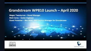 Grandstream WP810 Launch Webinar [upl. by Aigil]