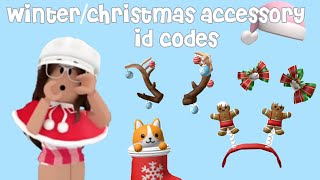 christmas  winter accessory id codes roblox [upl. by Menashem494]