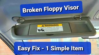 How To Fix Sun Visor  Broken Floppy  Binder Clip [upl. by Aderf672]