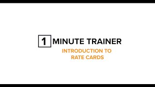 Introduction to Rate Cards [upl. by Ardnuasal787]