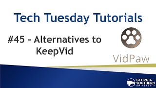 Tech Tuesday 45 Alternatives to KeepVid [upl. by Audre]