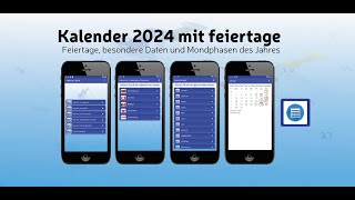 Kalender 2024 mit feiertage [upl. by Susanna732]