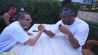 KSI VIOLATED N3ON IN ARM WRESTLING 💀 [upl. by Altman]