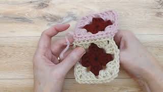 Whip stitch for Joining Granny Squares back loop method [upl. by Aned]