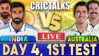 Live IND Vs AUS Day 4  1st Test  Live Scores amp Commentary  India vs Australia  3rd Session [upl. by Ericksen]