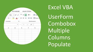 Excel VBA UserForm Combobox Multiple Columns Populate RowSource [upl. by Llyrehc798]