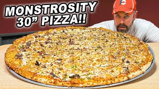 Andy’s 30Inch “Monstrosity” Pizza Challenge in Albertville MN Feeds 1015 Adults [upl. by Einattirb]