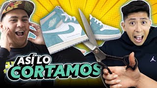 CORTANDO JORDAN 1 POR LA MITAD ⚠️ ASI ES UNA JORDAN 1 G5 POR DENTRO😮 ⚠️ [upl. by Brozak]