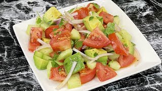 LA MEILLEURE SALADE DÉTÉ 🥗 Prête en 5 minutes avec peu dingrédients [upl. by Orlena]