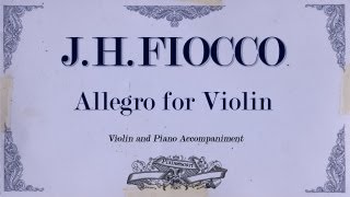 JHFiocco  Allegro for violin  Piano Accompaniment [upl. by Fosque]