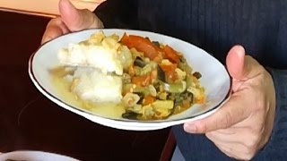 BACALAO AL PIL PIL CON PISTO DE VERDURAS [upl. by Amalia150]