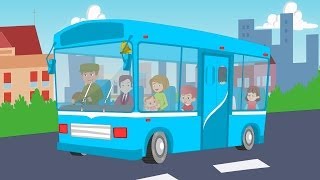 Wheels on the Bus Nursery Rhyme with lyrics [upl. by Zebaj]