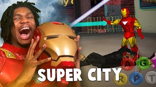 Becoming The New Iron Man  Super City Superhero Sim 1 [upl. by Aon991]