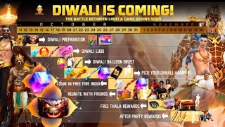 Diwali Event CalendarT4T  Free Fire NewEvent  Ff New Event Today  Upcoming new event [upl. by Enaj]