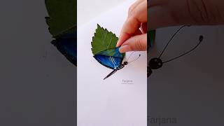 ￼Butterfly painting with Leaf🍃 painting art shorts  painting hacks [upl. by Attevaj]