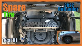 2022 Outlander Spare Tire confirmed and tested fit how to 2022outlander mitsubishi [upl. by Anidan279]