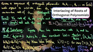 The Roots of Orthogonal Polynomials Interlace [upl. by Rimas]