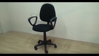 Silla negra o azul giratoria elevable con ruedas de oficina despacho o estudio [upl. by Wolgast]