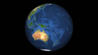 Rotating Earth Visualization 720p [upl. by Marc985]