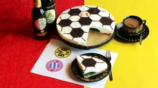 FUSSBALLTORTE selber machen  ohne Backen [upl. by Arakaj954]