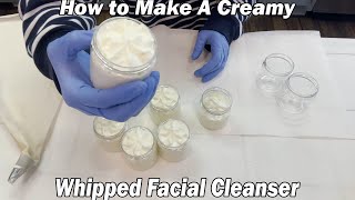 How To Make a Foaming Cream Facial Cleanser Whipped DIY Tutorial Face Wash [upl. by Slaughter574]