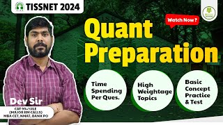 TISSNET 2024  Quant Preparation Strategy  High Weightage Topics  Basic Concept amp More  tissnet [upl. by Anauj]