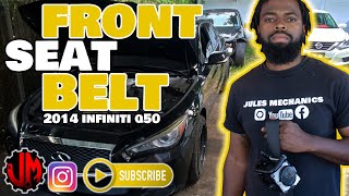 How to replace remove infiniti q50 front seat belt buckle [upl. by Seafowl]