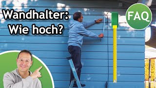 Sonnensegel befestigen Wie hoch müssen Wandhalter an der Hauswand angebracht werden  FAQ ☀️ Pina [upl. by Regnij]