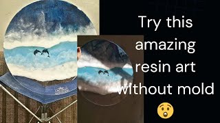 How To Make Ocean Waves With Epoxy Resin Without MoldOcean Art On GlassStepbystep For Beginners💙 [upl. by Airakaz]