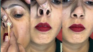 कैसे होती है नोज वैक्सिंगNose waxing how to do wax your nose hairs at homenosewaxingricawaxwax [upl. by Glaser]