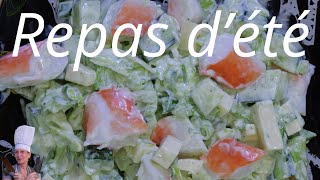 Recette de salade de concombre facile [upl. by Diskson763]