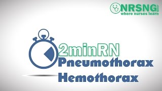 Pneumo and Hemothorax  Nursing Care for NCLEX [upl. by Soloma]