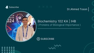 Biochemistry KA 198 amp IHB 2025  Proteins of Biological Importance [upl. by Bonneau526]