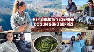 HEDİYELERİMİZİ ALDIK GİTTİK😍IHLAMUR TERASTAYIZ👍KAHVALTILIK ALIŞVERİŞİ😊ETLİ DOLMA 😊MİSAFİR ÖNCESİ [upl. by Krucik737]