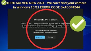 Fix Camera Not Working in Windows 1011  Easy Trick 2024 📸🚀 [upl. by Enyahs]