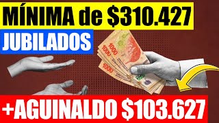 🛑MÍNIMA de 💲310427  AGUINALDO de 💲103627 y AUMENTO para JUBILADOS PNC y PUAM de ANSES en JUNIO [upl. by Cindy507]