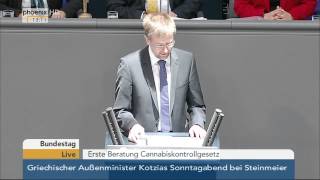 Bundestag Debatte zum Cannabiskontrollgesetz am 20032015 [upl. by Austreng]