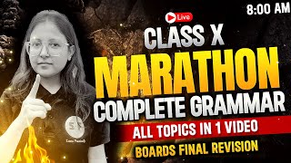 Complete Grammar Marathon in 1 Video Class 10th English Boards Exam 202324 with Deepika Maam [upl. by Eirollam]