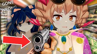 Shion amp Joon ROB a gas station GONE WRONG Touhou Skit [upl. by Enitsrik]