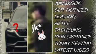 OMG😱💋Jungkook Got Noticed Leaving After Taehyung Performance TodayLatesttaehyungjungkookbts [upl. by Yemerej128]