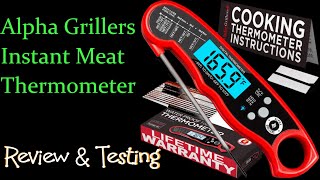 Review amp Test Alpha Grillers Instant Meat Thermometer Part 1 [upl. by Naziaf]