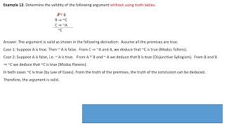 Validity of Arguments without using truth tables [upl. by Rentschler]