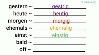 Gegenteile Gegensatz Synonym Adjektive und Adverb Vokabeln Wörter lernen Deutsch oft bald [upl. by Einaeg]